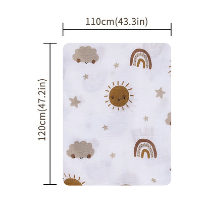 Toalha multiusos Swaddle em Musselina de Algodão e Bambu 120x110