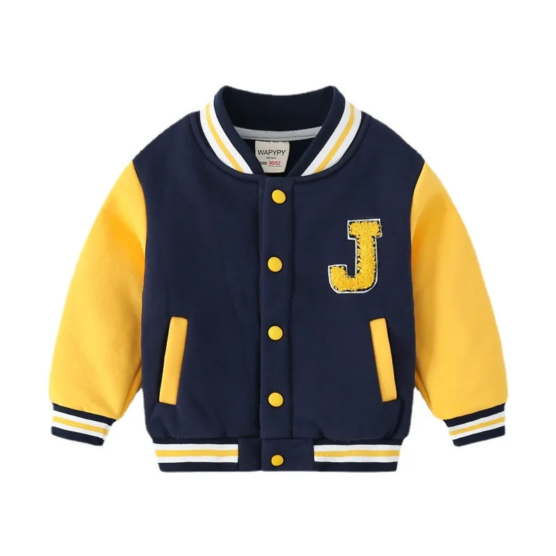 Giacca da Baseball stile college per bambini da 2 a 7 anni