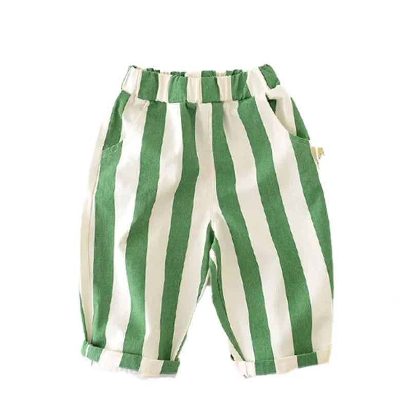 Pantaloni Larghi a Righe per Bambini – Morbidi e Casual