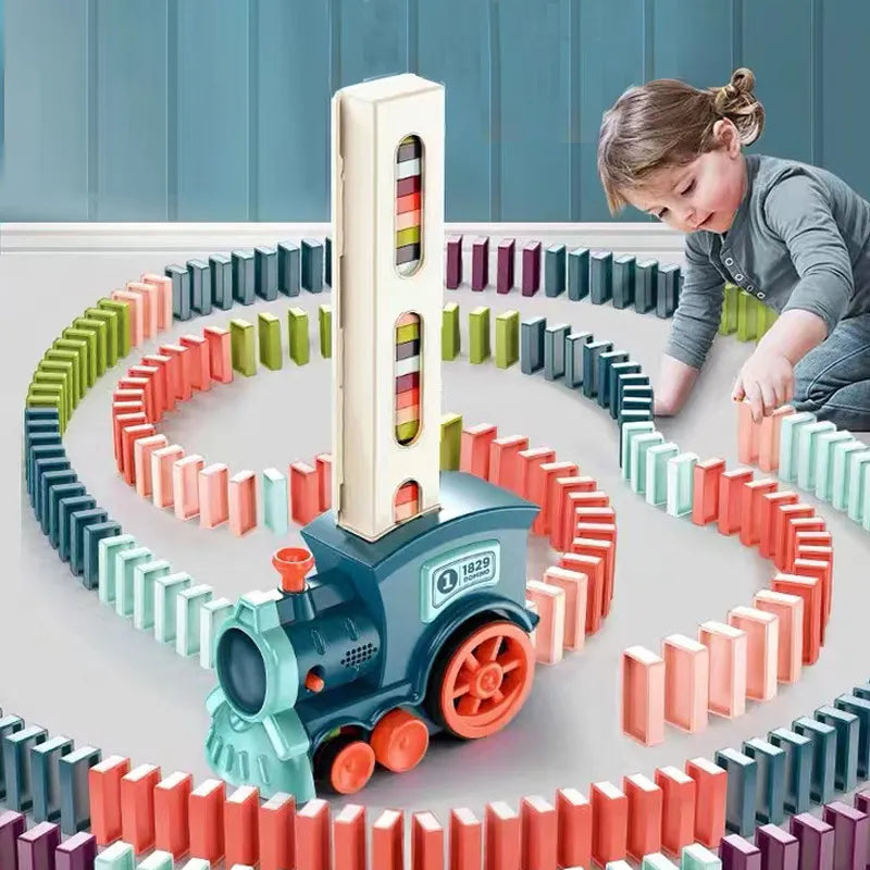 Treno Giocattolo Fila di Domino per Bambini