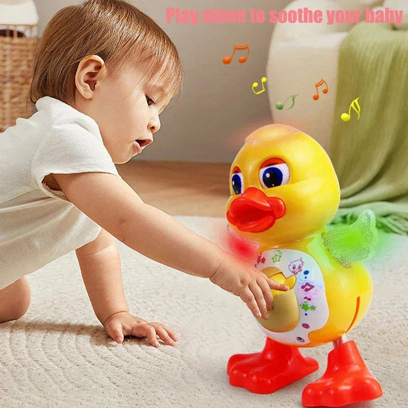 Papera Musicale Ballerina con Luci – 15 cm