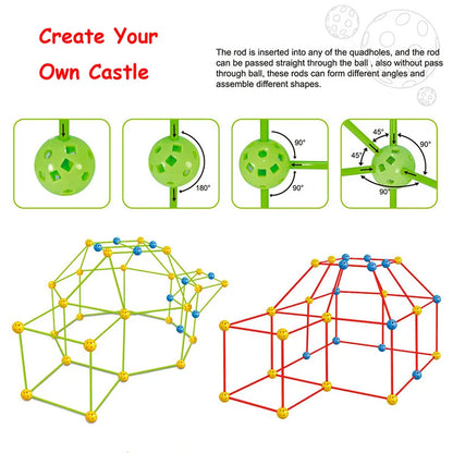 Carpa interior para niños con bloques de construcción Creative Fort