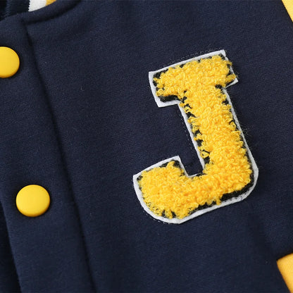 Giacca da Baseball stile college per bambini da 2 a 7 anni