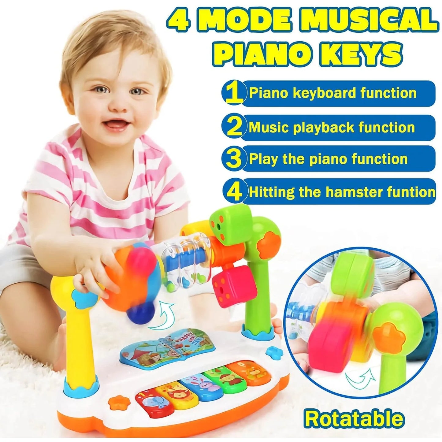 Jouet de clavier musical 4 en 1 pour enfants4 en 1