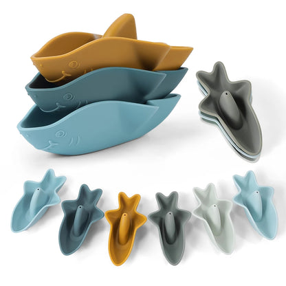 Jeu de bain Lot de 3 requins multivariés en silicone