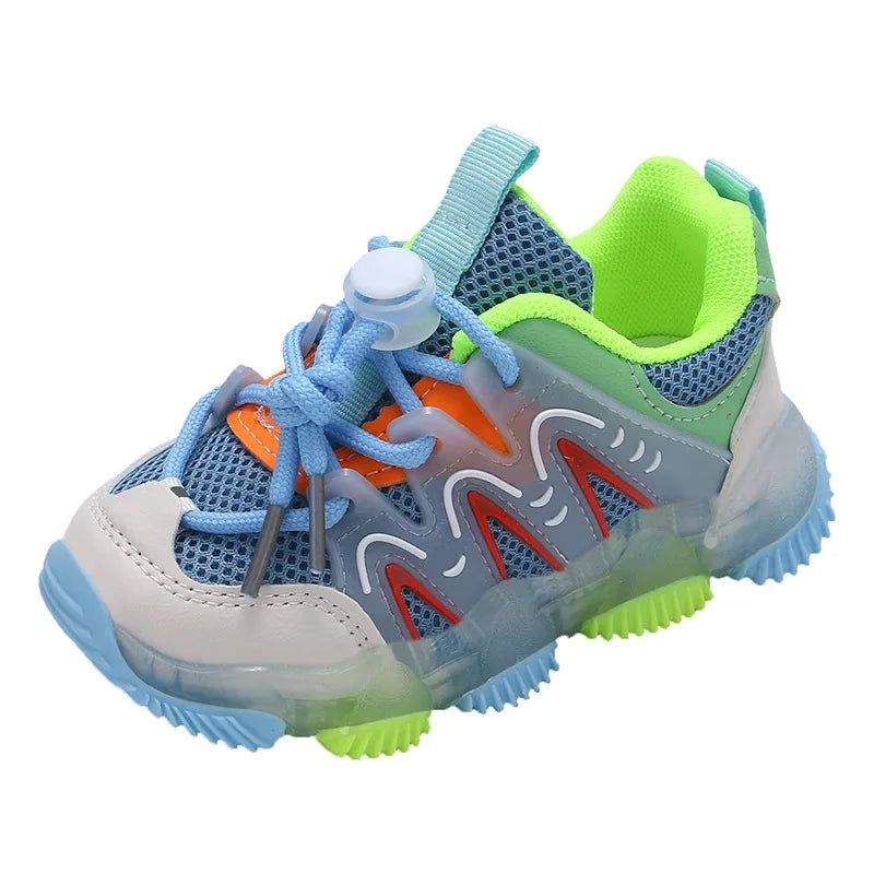 Chaussures de course respirantes avec LED pour enfants Multivariant