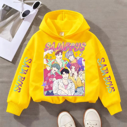 Felpa con Cappuccio KPOP in Vari colori da 3 a 14 Anni