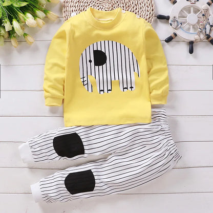 Conjunto de pijama de algodão de 2 peças