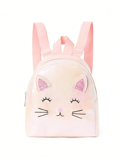 Embroidered kitten backpack or handbag for girls