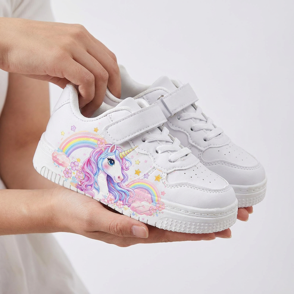 Sneakers Unicorno Arcobaleno per Bambini – 2–12 Anni