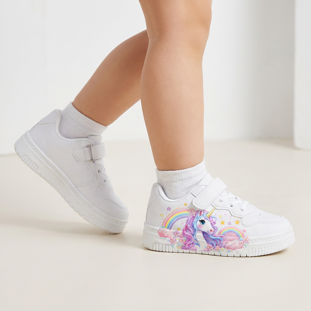 Sneakers Unicorno Arcobaleno per Bambini – 2–12 Anni