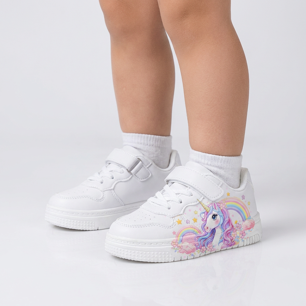 Sneakers Unicorno Arcobaleno per Bambini – 2–12 Anni
