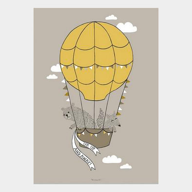 Poster from Brown Hot Air Balloon Wall