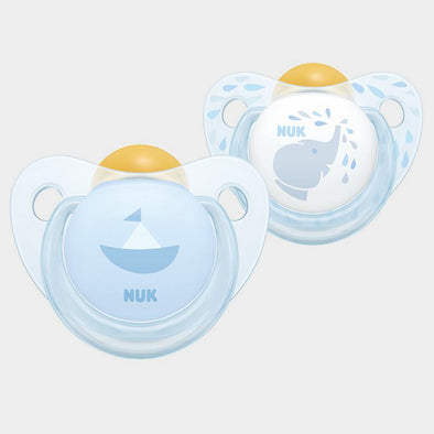 Set 2 Blue Latex Pacifiers
