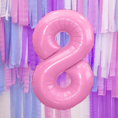 Ballonfolie Nummer 8 Pink 86 cm