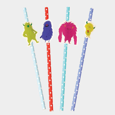 Set of 4 Straws Monsters of the World