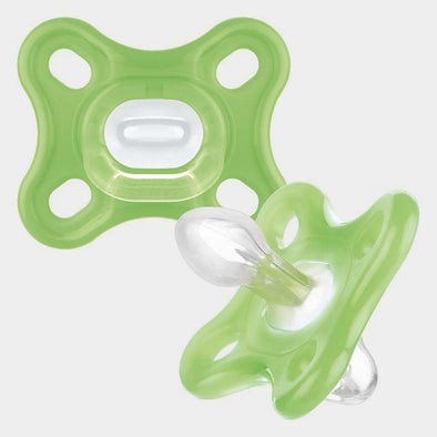 Set 2 Comfort Green Pacifiers from 0 months