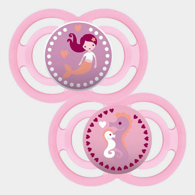Set 2 Perfect Pink Pacifiers from 12 months