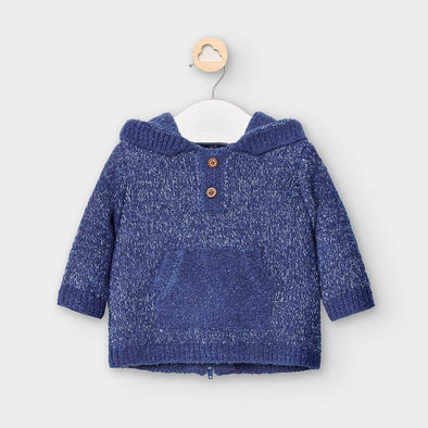 Pullover mit Kapuze Pompon Blue Blend