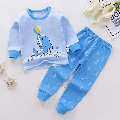 Zweiteiliger Pyjama Dolphin Blue