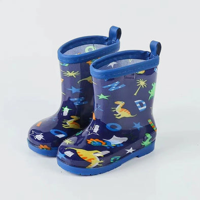 Blue Dinosaur Rubber Boots