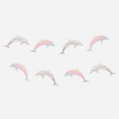 Striscione In Carta E Foglio Laminato Dolphins | MY LITTLE DAY | RocketBaby.it