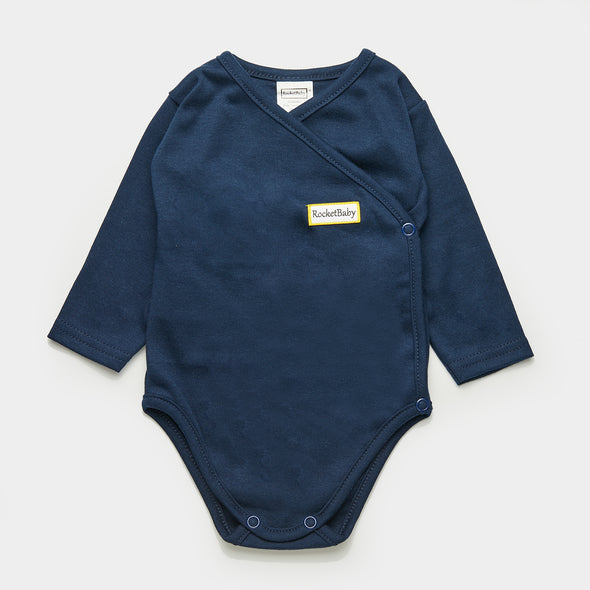 Body Baby Manica Lunga Blu Navy