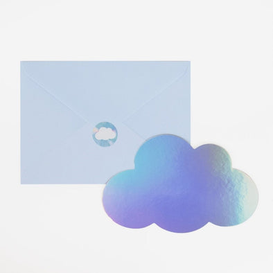 Set von 8 Clouds Einladungen