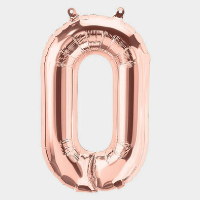 Decorative Balloon Number 0 Rose Gold