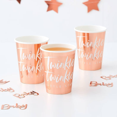 8 Bicchieri di Carta Twinkle Twinkle | GINGER RAY | RocketBaby.it