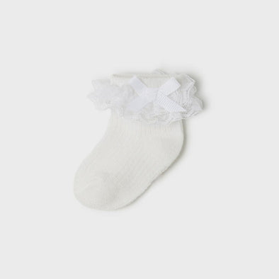 Volant Socken Weiß