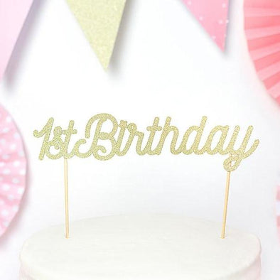 Decorazione per Torta First Birthday Gold | PARTY DECO | RocketBaby.it