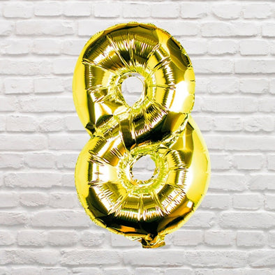 Palloncino Numero 8 Gold | GINGER RAY | RocketBaby.it
