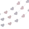Ghirlanda Heart Pink and Silver Glitter | GINGER RAY | RocketBaby.it